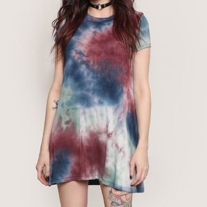 Gypsy warrior tie dye mini dress